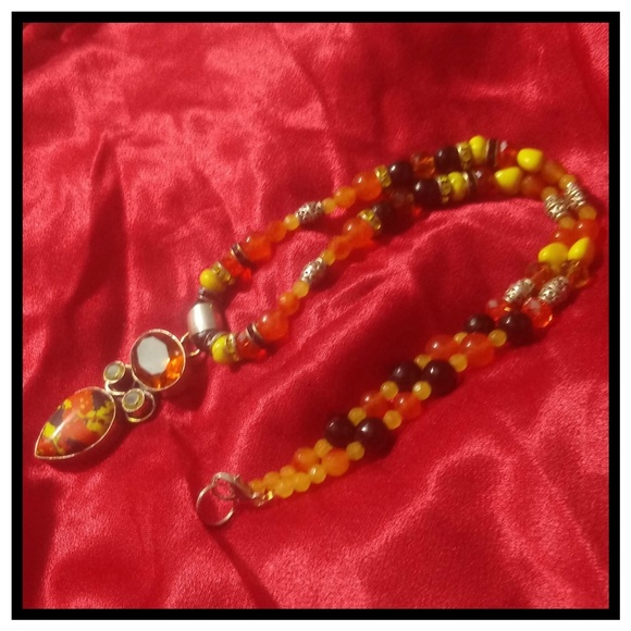 Citrine Topaz Jasper Necklace - Picture 2 of 6